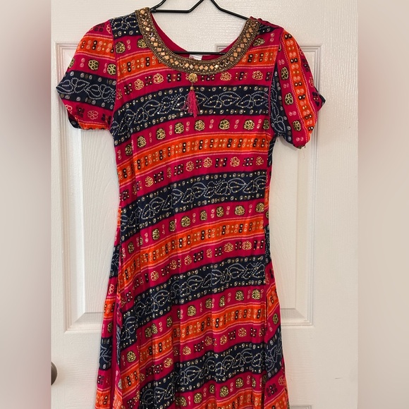 Vibrant Multicolor Kids Dress - Picture 1 of 9